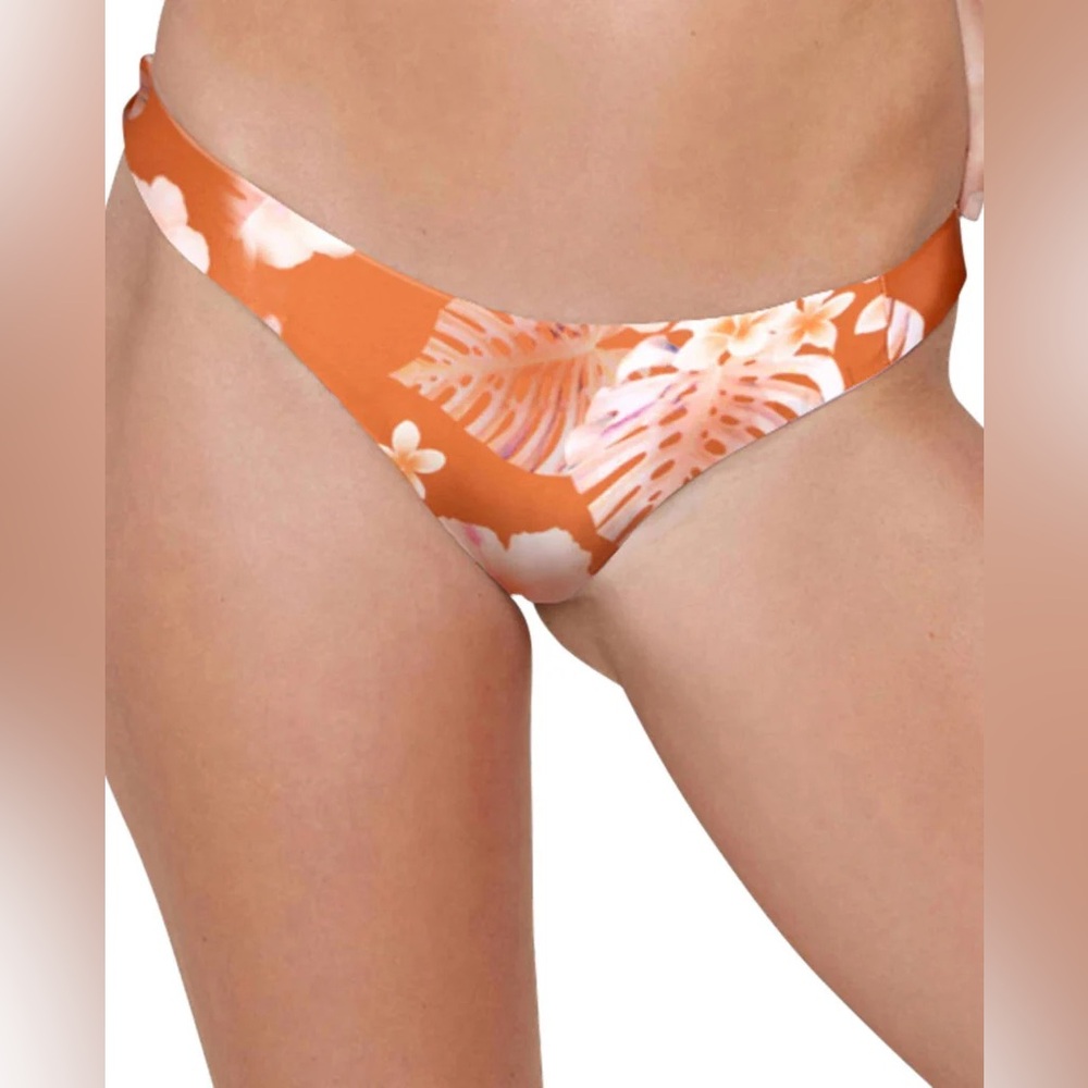 Stone Fox Swim Malibu Moderate Bikini Bottom In Sfs Kuu Lei Size M Orange
